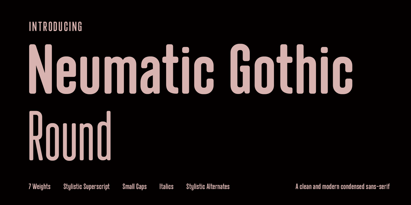 Ejemplo de fuente Neumatic Gothic Round #1